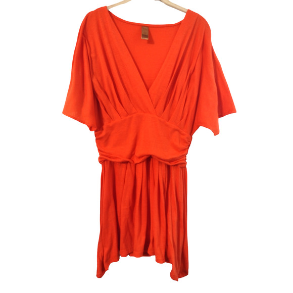 Long Elegant Legs Skirts Orange Slip Dress Large Lel Pumpkin